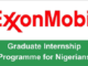 ExxonMobil Graduate Internship 2023 Application Portal
